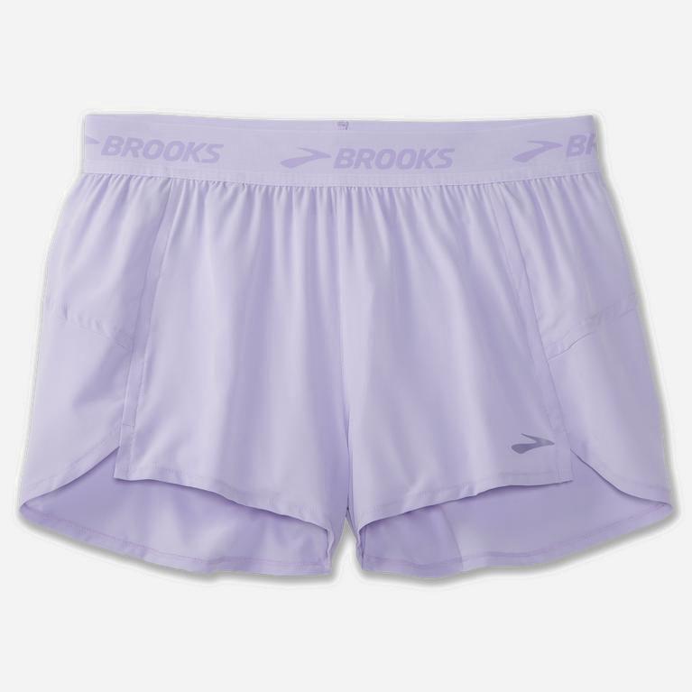 Brooks Chaser 3 NZ - Women's Running Shorts - Violet Dash Stripe/Lavender Purple (84762-PHOK)